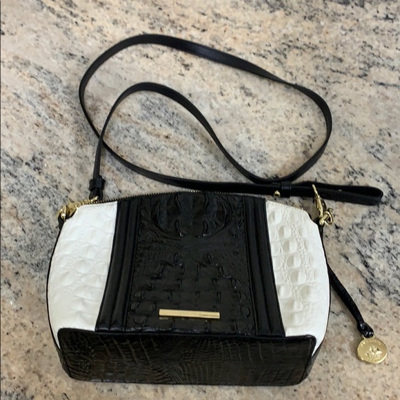 Brahmin crossbody bag croc embossed leather - Picture 1 of 4
